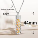 Essential Oil Necklace with 10 Refilled Pads Aromatherapy Pendant Perfume Locket Stainless Steel Diffuser Jewelry for Couples Scent Pendant Aroma Aromatherapy Present for Women Men - Image 3