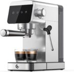 AMZCHEF Espresso Machines with LED Touch screen, Espresso Coffee machine Equip 20Bar Pressure System, Cappuccino Machine, Compact Latte Machine for Home Gifts,Silver - Image 2