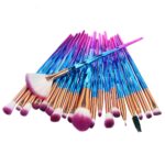 KOLIGHT Pack of 20pcs Cosmetic Eye Shadow Sponge Eyeliner Eyebrow Lip Nose Foundation Powder Makeup Brushes Sets (purple) - Image 2