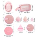 MAANGE Makeup Brush Set 49 Pcs Makeup Tool Set Premium Synthetic Foundation Powder Concealers Eye shadows Blush Makeup Brushes (Pink, 49 Piece Set) - Image 5