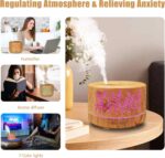 Diffusers for Essential Oils Large Room 600ml,Essential Oil Diffusers for Home with R/C,Cool Mist Humidifier,7 Colors Lights & 3 Mist Mode Waterless Auto Off for Office - Image 6