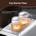 AMZCHEF Espresso Machines with LED Touch screen, Espresso Coffee machine Equip 20Bar Pressure System, Cappuccino Machine, Compact Latte Machine for Home Gifts,Silver - Image 8