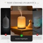 Essential Oil Diffuser,110ML Diffusers for Essential Oils Large Room, Ceramic Diffusers Decorative Ultrasonic Defuzzer, Ideal for Aesthetic Home,Dorm Décor, Yoga,White - Image 4
