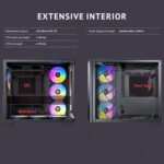 Antec C5 ARGB, 7 x 120mm ARGB PWM Fans Included, Up to 10 Fans Simultaneously, Type-C 3.2 Gen 2 Port, Seamless Tempered Glass Front & Side Panels, 360mm Radiator Support, Mid-Tower ATX PC Case - Image 16