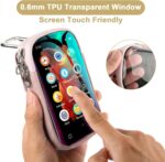 TXEsign MP3 & MP4 Player Carry Case Bag with Clear Window Travel Carrying Case for 4" Touch Screen MP3 MP4 Player Case Storage Bag with Inner Pocket for Earphones, USB Cable, Memory Card (Peach Fuzz) - Image 4