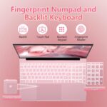 15.6" Student Laptop with Backlit Keyboard|16GB RAM 512GB SSD Laptop Computer|1920×1080 FHD Eye Protection Display|Fingerprint|38Wh Large Battery|180°Open Angle|WiFi|Webcam|BT 4.2|HDMI - Image 5
