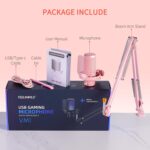 FEELWORLD VM1 Pink Gaming PC USB Microphone Condenser Mic with Noise Cancellation Mute RGB Light, Computer Accessories Gifts for Gamer YouTube Twitch Podcast Streaming Recording Online Chat PS4 PS5 - Image 8