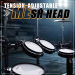 AKLOT Expanded-Size Electric Drum Set: Independent Double Pedal Bass Drum and 10’’ Dual-Zone Snare, Two-Piece Standalone Hi-Hat, 12’’ Triple-Zone Ride Cymbal, 460 Sounds, USB MIDI (B-CORE541D) - Image 6