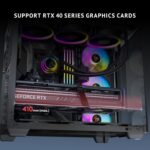 Antec C5 ARGB, 7 x 120mm ARGB PWM Fans Included, Up to 10 Fans Simultaneously, Type-C 3.2 Gen 2 Port, Seamless Tempered Glass Front & Side Panels, 360mm Radiator Support, Mid-Tower ATX PC Case - Image 10