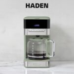 Haden Programmable Drip Coffee Maker, 12 Cup Cafe Machine & Carafe, Green/Chrome - Image 8