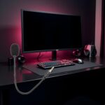 Black Headset Microphone Adjustable 360 Degrees Bendable Jack Headphone Controller Z5a5 Combined 3.5mm Game Gaming Mic to Mic PC Game Headsets - Image 8