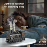 Train Diffuser 300ml, Aromatherapy Diffuser Cool Mist Ultrasonic Aroma Train Diffuser with Remote Control 2 Light 2 Mist Mode Auto Shut-Off for Bedroom Office Hotel(Black) - Image 6