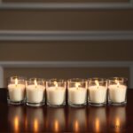 Hosley's Set of 24 Ivory Unscented Glass Filled Votive Candles, Hand Poured Wax Candle Ideal Gifts for Aromatherapy Spa Weddings Birthdays Holidays Party - Image 3
