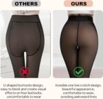 2025 One-Seam Fleece Lined Tights More Warmth Fake Translucent Pantyhose High Waist Thermal Legging Women - Image 3