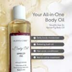 Olivia Care Body Oil Apricot Fig Vegan & Natural Moisturizing - Infused with VITAMIN E, K & Omega Fatty Acids - Refreshing Fragrance - Reduce Dry Skin, Anti-Aging Properties (Apricot Fig) - Image 6
