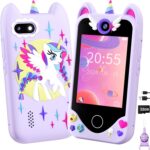 Kids Smart Phone for Girls Gifts - Toddler Christmas Birthday Gift for Age 3 4 5 6 Year Old, Kids Cell Phone Toy with Touchscreen, Dual Cameras, Learning, Kid Mp3 Player, Games with 32 GB Card - Image 2