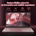 15.6" Student Laptop with Backlit Keyboard|16GB RAM 512GB SSD Laptop Computer|1920×1080 FHD Eye Protection Display|Fingerprint|38Wh Large Battery|180°Open Angle|WiFi|Webcam|BT 4.2|HDMI - Image 4