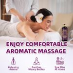 Aromatherapy Lavender Massage Oil, 10 fl oz Relaxing Massage Oil for Massage Therapy with Grape Seed, Sweet Almond & Jojoba, Spa Quality Oils for Soothing, Calming - Image 5