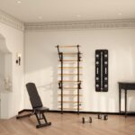 DHT Wood Stall Bar, Swedish Ladder Suspension Trainer with 9 Strategic Rods, for Home, Gym, School and Clinics, Black - Image 8