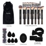 MAANGE Makeup Brushes 30 Pcs Makeup Kit, Multi-functional Makeup Tool Set with 20 Pcs Makeup Brush Foundation Brush Make up Brushes Set with Bag,Black - Image 3