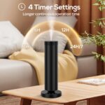 Waterless Diffuser with 90ML Essential Oils, Covers 1000 Sq Ft, Diffusers for Home Hotel, Adjustable Mist & Timer, Scent Diffuser Starter Kit with Night Light, Black - Image 5