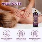 Aromatherapy Lavender Massage Oil, 10 fl oz Relaxing Massage Oil for Massage Therapy with Grape Seed, Sweet Almond & Jojoba, Spa Quality Oils for Soothing, Calming - Image 7