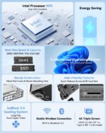 GEEKOM Air12 Mini PC with Intel Alder Lake N95, 16GB DDR5 512GB NVMe SSD Mini Desktop Computer, 4K Triple Display via HDMI 2.0+MiniDP 1.4+USB-C, SD Slot, WiFi 6, Gigabit LAN, VESA for Home&Office - Image 3