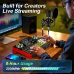 G9 Podcast Equipment Bundle Audio Mixer,All-in-One Sound Board for Live Streaming, Podcast Recording, Phone, PC, Singing, DJ,Gaming, Voice Changer. - Image 9