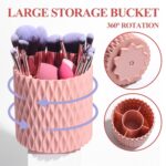 BS-MALL Makeup Brushes Premium Synthetic Foundation Powder Concealers Eye Shadows 18 Pcs Brush Set with 5 sponge & Holder Sponge Case (A-Pink) - Image 3