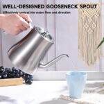 68OZ/2000ML Stainless Steel Teapot with Removable Infuser, Stovetop Safe Tea Maker Water Kettle for Loose Leaf & Tea Bags, Silver - Image 4