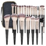 MAGEFY Makeup Brushes, 22 Pcs Professional Premium Synthetic Makeup Brush Set with Case, Foundation Eyeshadow Brush Travel Make up Brushes Set (Blackgold) - Image 2