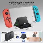 TV Dock Station for Switch/OLED, 4K HDMI/USB C/USB 3.0 Ports, LED Atmosphere Light, Holds 4 Game Slots - Image 5