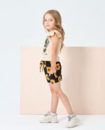 Kid Toddler Girl Clothes Summer Ruffle Sleeve Figure Graphic Tee Shirt + Shorts Summer Outfits Set - Image 6