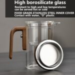 Enchanti Tea Pot, Enchantipot Magic Tea Pot With Removable Strainer, Water Separation Press Control Glass Magic Teapot, Loose Tea Witchcraft Teapot (600ml) - Image 7