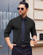 COOFANDY Mens Dress Shirts Wrinkle Free Long Sleeve Button Down Shirt Formal Business Shirts - Image 4