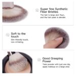 Makeup Brushes with Case, MAANGE 18 Pcs Professional Makeup Brush Set Premium Synthetic Face Kabuki Brush Kit Foundation Blush Powder Eyeshadow Brushes Set Christmas Gift（Coffee) - Image 5