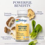 SOLARAY Vitamin D3 K2 - Bone Health and Immune Support Supplement - With 5000 IU Vitamin D as Vit D3 and 50 mcg Vitamin K2 as Menoquinone MK7, Made Without Soy, 60-Day Guarantee, 120 Serv, 120 VegCaps - Image 4