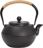 Juvale Tea Kettle Stovetop Japanese Cast Iron Tetsubin - 40 oz, Black - Cast Iron Tea Set & Teapot with Loose Leaf Infuser, Warmer & 4 Cups, Trivet - Image 10