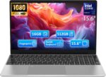 15.6" FHD Laptop,16GB DDR4 RAM 512GB SSD,Portable Laptop Computer with Backlit Keyboard,180 ° Angle Opening,Fingerprint Reader,38WH Battery,Webcam,WiFi 5,BT 4.2,Mini HDMI,USB 3.0 - Image 2