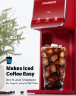 SHARDOR Hot & Iced Coffee Maker, K Cup Coffee Maker Compatible with Ground Coffee, Single Serve Coffee Machine with Bold Setting, Reusable Filter, Travel Mug Friendly, Compact Design, Red - Image 3