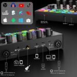 Podcast Equipment Bundle, Mixer with 48V XLR Condenser Microphone, TF card,5RGB,Surround Sound,Suitable for Streaming/TikTok/YouTube, Compatible with Mobile Phones, PC,Camera RS2 - Image 7