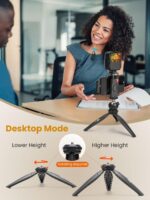 USKEYVISION Upgraded Vlogging Kit w/Wireless Lavalier Microphone,YouTube Kit for iPhone and Smartphone w/59” Retractable Tripod,Automatic Switch Phone Clamp,Content Creator Gear for TikTok(Vlog K5) - Image 7