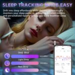 Smart Ring Health Tracker, Fitness Tracker Ring for Women Men, Monitoring of Pedometer, SpO2, Sleep Quality, Heart Rate, No Subscription Fee, Sport Rings for iOS & Android (Silver 7) - Image 3