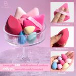 BS-MALL Mini Makeup Sponge Set Professional Triangle Puff 49 Pcs- Pro V3.0 Cloud Technology Material Flawless flow Mini Sponge Set & Triangle Puff With Waterproof Travel Silicone Bag Gift Set - Image 6