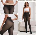 2025 One-Seam Fleece Lined Tights More Warmth Fake Translucent Pantyhose High Waist Thermal Legging Women - Image 7