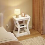 End Table Set of 2 with Charging Station, Side Table with USB Ports and Outlets, Nightstand, 3 Tier Bedside Table with Storage Shelf for Living Room, Bedroom, Small Space, White ETWT53E01S2 - Image 3