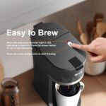 Small Single Serve Coffee Maker for K Cup and Grounds, Fast Brew One Cup Coffee Machine with 12 Oz Reservoir, Compact Size for Home Office RV and Travel, Black - Image 6