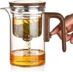 Enchanti Tea Pot, Enchantipot Magic Tea Pot With Removable Strainer, Water Separation Press Control Glass Magic Teapot, Loose Tea Witchcraft Teapot (600ml) - Image 2
