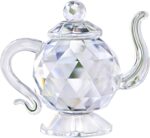H&D HYALINE & DORA Crystal Teapot Figurine Chinese Collection Ornament Home Office Decor 1.7-Inch - Image 8