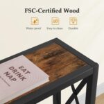 Console Table with Oulets and USB Ports, 55.1" Sofa Table Behind Couch, Industrial Long Skinny Stand for Hallway, Living Room, Bedroom, 6.5 Feet Power Cord, Rustic Brown - Image 9
